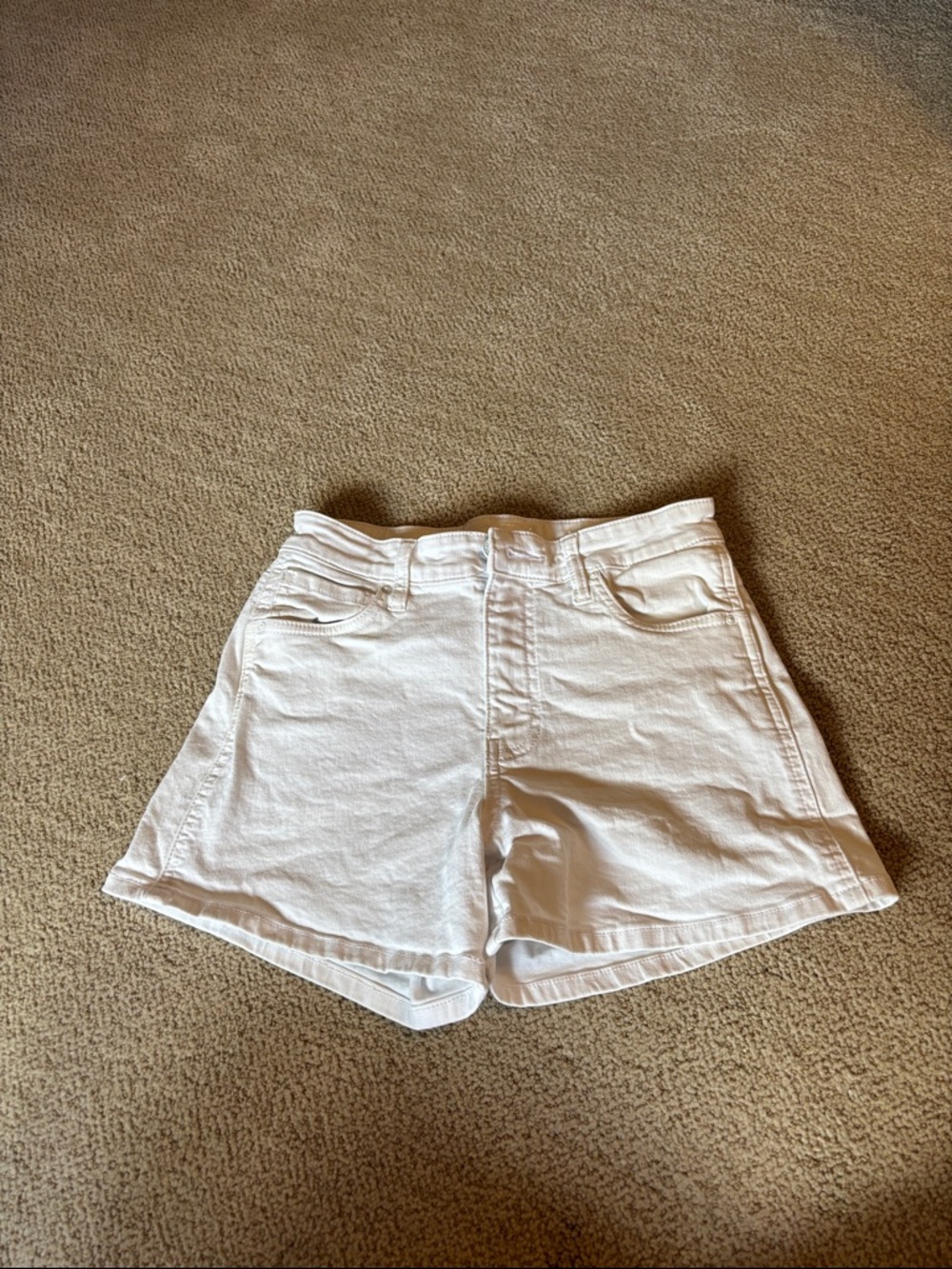 Kut from the Kloth White High-Rise Denim Shorts